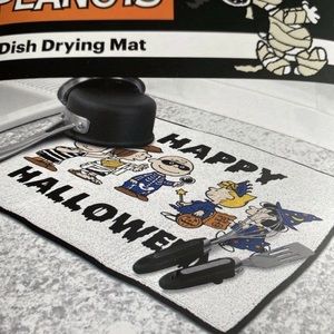 Peanuts Snoopy Halloween  Dish Drying Mat Kitchen 16 X 18"